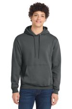 Port & Co Tall Core Fleece Pullover Hooded Sweatshirt PC78HT Charcoal
