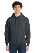 Port & Co Tall Core Fleece Pullover Hooded Sweatshirt PC78HT Dark Heather Grey