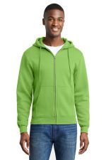 Port & Co Core Fleece Full-Zip Hooded Sweatshirt. PC78ZH Lime