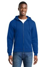 Port & Co Core Fleece Full-Zip Hooded Sweatshirt. PC78ZH True Royal