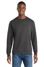 Port & Co Fan Favorite Fleece Crewneck Sweatshirt. PC850 Charcoal