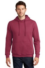 Port & Co Fan Favorite Fleece Pullover Hooded Sweatshirt. PC850H Garnet