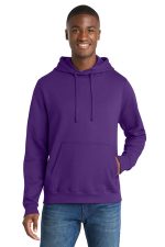 Port & Co Fan Favorite Fleece Pullover Hooded Sweatshirt. PC850H Team Purple