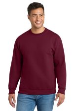 Port & Co Essential Fleece Crewneck Sweatshirt. PC90 Cardinal