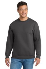 Port & Co Essential Fleece Crewneck Sweatshirt. PC90 Charcoal