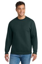 Port & Co Essential Fleece Crewneck Sweatshirt. PC90 Dark Green