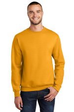 Port & Co Essential Fleece Crewneck Sweatshirt. PC90 Gold