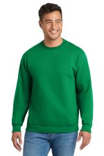 Port & Co Essential Fleece Crewneck Sweatshirt. PC90 Kelly
