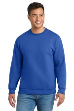 Port & Co Essential Fleece Crewneck Sweatshirt. PC90 Royal