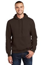 Port & Co Tall Essential Fleece Pullover Hooded Sweatshirt. PC90HT Dark Chocolate Brown