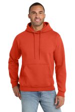 Port & Co Tall Essential Fleece Pullover Hooded Sweatshirt. PC90HT Orange