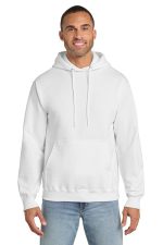 Port & Co Tall Essential Fleece Pullover Hooded Sweatshirt. PC90HT White