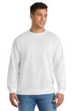 Port & Co Tall Essential Fleece Crewneck Sweatshirt. PC90T White
