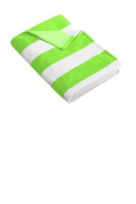 Port Authority Cabana Stripe Beach Towel. PT43 Bright Lime
