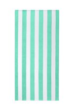 Port Authority Value Cabana Stripe Beach Towel PT45 Bright Seafoam