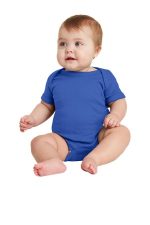 Rabbit Skins Infant Short Sleeve Baby Rib Bodysuit. RS4400 Royal