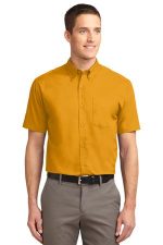 Port Authority Short Sleeve Easy Care Shirt. S508 Athletic Gold/ Light Stone
