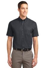 Port Authority Short Sleeve Easy Care Shirt. S508 Classic Navy/ Light Stone