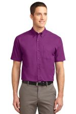 Port Authority Short Sleeve Easy Care Shirt. S508 Deep Berry