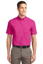 Port Authority Short Sleeve Easy Care Shirt. S508 Tropical Pink