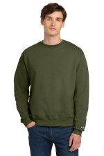 Champion Powerblend Crewneck Sweatshirt. S6000 Fresh Olive
