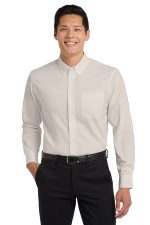 Port Authority Extended Size Long Sleeve Easy Care Shirt S608ES Light Stone/ Classic Navy