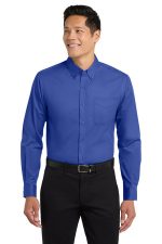 Port Authority Extended Size Long Sleeve Easy Care Shirt S608ES Royal/ Classic Navy