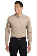 Port Authority Extended Size Long Sleeve Easy Care Shirt S608ES Stone