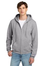 Champion Powerblend Full-Zip Hoodie. S800 Light Steel