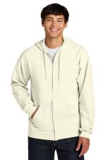 Gildan Softstyle Midweight Fleece Full-Zip Hooded Sweatshirt SF600 Off White