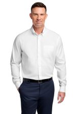 Brooks Brothers Tall Wrinkle-Free Stretch Pinpoint Shirt TBB18000 White