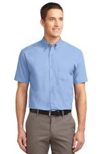 Port Authority Tall Short Sleeve Easy Care Shirt. TLS508 Light Blue/ Light Stone