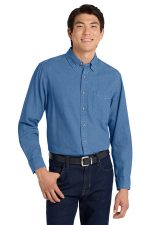 Port Authority Tall Long Sleeve Denim Shirt. TLS600 Faded Blue