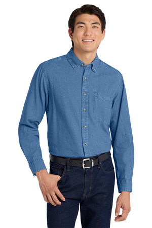 Port Authority Tall Long Sleeve Denim Shirt. TLS600 Faded Blue