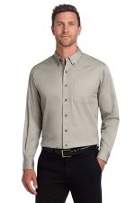 Port Authority Tall Long Sleeve Twill Shirt. TLS600T Stone