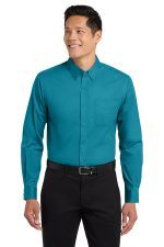 Port Authority Tall Long Sleeve Easy Care Shirt. TLS608 Teal Green