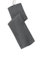 Port Authority Waffle Microfiber Golf Towel. TW60 Deep Smoke