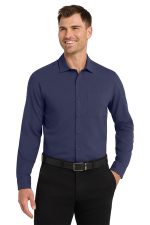 Port Authority Long Sleeve Performance Staff Shirt W401 True Navy