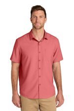 Port Authority Short Sleeve UV Dockside Shirt W963 Coral Reef