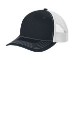 Port Authority Youth Snapback Trucker Cap YC402 Rich Navy/ White