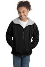 Port Authority Youth Team Jacket. YJP56 Black/ Light Oxford