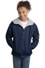 Port Authority Youth Team Jacket. YJP56 Bright Navy/ Light Oxford
